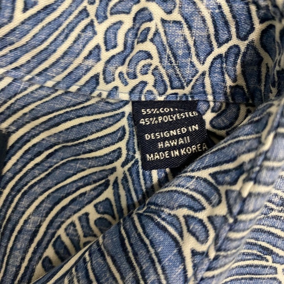 Reyn Spooner Molokai Channel Short Sleeve Button-Down Shirt Size L - Picture 10 of 10